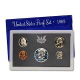 1969 United States Proof Set, 5 Coins Inside!