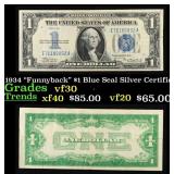 1934 "Funnyback" $1 Blue Seal Silver Certificate G