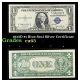 1935D $1 Blue Seal Silver Certificate Grades Selec