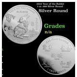 2023 Year of the Rabbit 1 oz .999 Silver Round