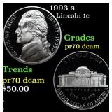 1993-s Proof Jefferson Nickel 5c pr70 dcam SEGS