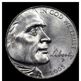 2005-p Bison Jefferson Nickel Westward Journey Nea