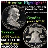 *Highlight* 1954 Proof Franklin Half Dollar Near T