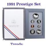 1991 United States Mint Prestige Proof Set 6 Coins