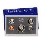 1971 United States Mint Proof Set 5 coins