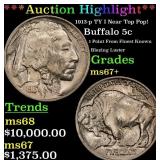 *Highlight* 1913-p TY I Buffalo Nickel Near Top Po