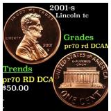 2001-s Proof Lincoln Cent 1c pr70 rd DCAM SEGS