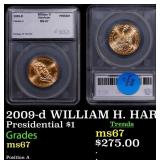 2009-d WILLIAM H. HARRISON Presidential Dollar 1 S