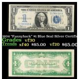 1934 "Funnyback" $1 Blue Seal Silver Certificate G