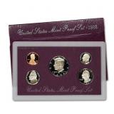 1988 United States Mint Proof Set 5 coins