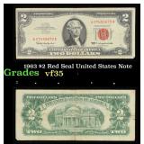 1963 $2 Red Seal United States Note Grades vf++