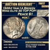 1926-p Peace Dollar Vam-1A Broken Wing Elite 30 TO