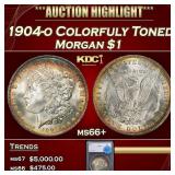 1904-o Morgan Dollar Colorfuly Toned $1 ms66+ SEGS