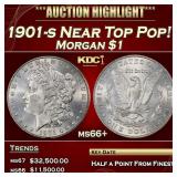 IO 1901-s Morgan Dollar Near Top Pop! $1 ms66+ SEG