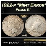 PCGS 1922-p Peace Dollar *Mint Error* $1 xf45 PCGS