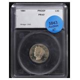 1884 Proof Liberty Nickel 5c pr67 SEGS