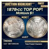 1878-cc Morgan Dollar TOP POP! $1 ms67 SEGS