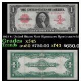 1923 $1 United States Note Grades xf+ Signatures S