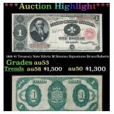 1891 $1 Treasury Note Edwin M Stanton Grades Selec