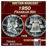 YO 1950 Proof Franklin Half Dollar 50c pr68 SEGS