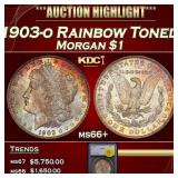 1903-o Morgan Dollar Rainbow Toned $1 ms66+ SEGS