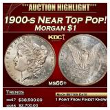 YO 1900-s Morgan Dollar Near Top Pop! $1 ms66+ SEG