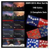 2009-2013 Mint Set Run 148 Coins 5 Complete Sets