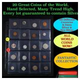 20 Great Coins of the World, hand selected, many t