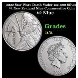 2022 Star Wars Darth Vader 1oz .999 Silver $2 New