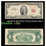 1953B $2 Red Seal United States Note Grades vf++