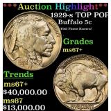 *Highlight* 1929-s Buffalo Nickel TOP POP! 5c ms67