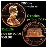 2000-s Proof Lincoln Cent 1c pr70 rd DCAM SEGS