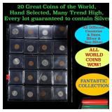 20 Great Coins of the World, hand selected, many t