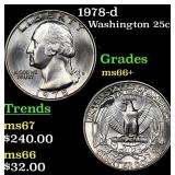 1978-d Washington Quarter 25c Grades GEM++ Unc