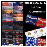 2006-2015 Mint Set Run 280 Coins 10 Complete Sets