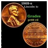 1968-s Proof Lincoln Cent 1c Grades Gem++ Proof Re