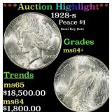 *Highlight* 1928-s Peace Dollar $1 ms64+ SEGS (fc)