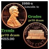 1986-s Proof Lincoln Cent 1c Graded pr70 dcam By S