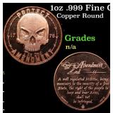 1oz .999 Fine Copper Bullion Round - Protect The 2