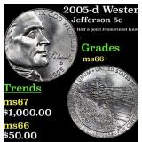 2005-d Western Waters Jefferson Nickel Westward Jo