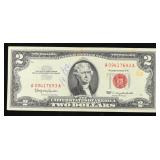 1963 $2 Red Seal United States Note Grades Choice