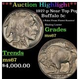 *Highlight* 1927-p Buffalo Nickel Near Top Pop! 5c