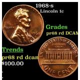 1968-s Proof Lincoln Cent 1c pr68 rd DCAM SEGS