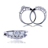 Decadence Sterling SIlver 5.25mm Round Cut Wedding