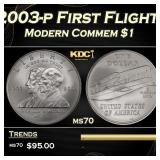 2003-p First Flight Modern Commem Dollar $1 ms70 S