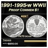 1991-1995-w WWII Proof Modern Commem Dollar $1 pr7