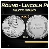 1 oz Silver Round - Lincoln Penny Style