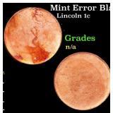 Mint Error Blank Planchet Lincoln Cent 1c Grades U