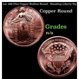 1oz .999 Fine Copper Bullion Round - Standing Libe