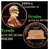 1994-s Proof Lincoln Cent 1c pr70 rd DCAM SEGS